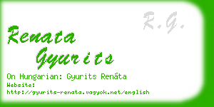 renata gyurits business card
